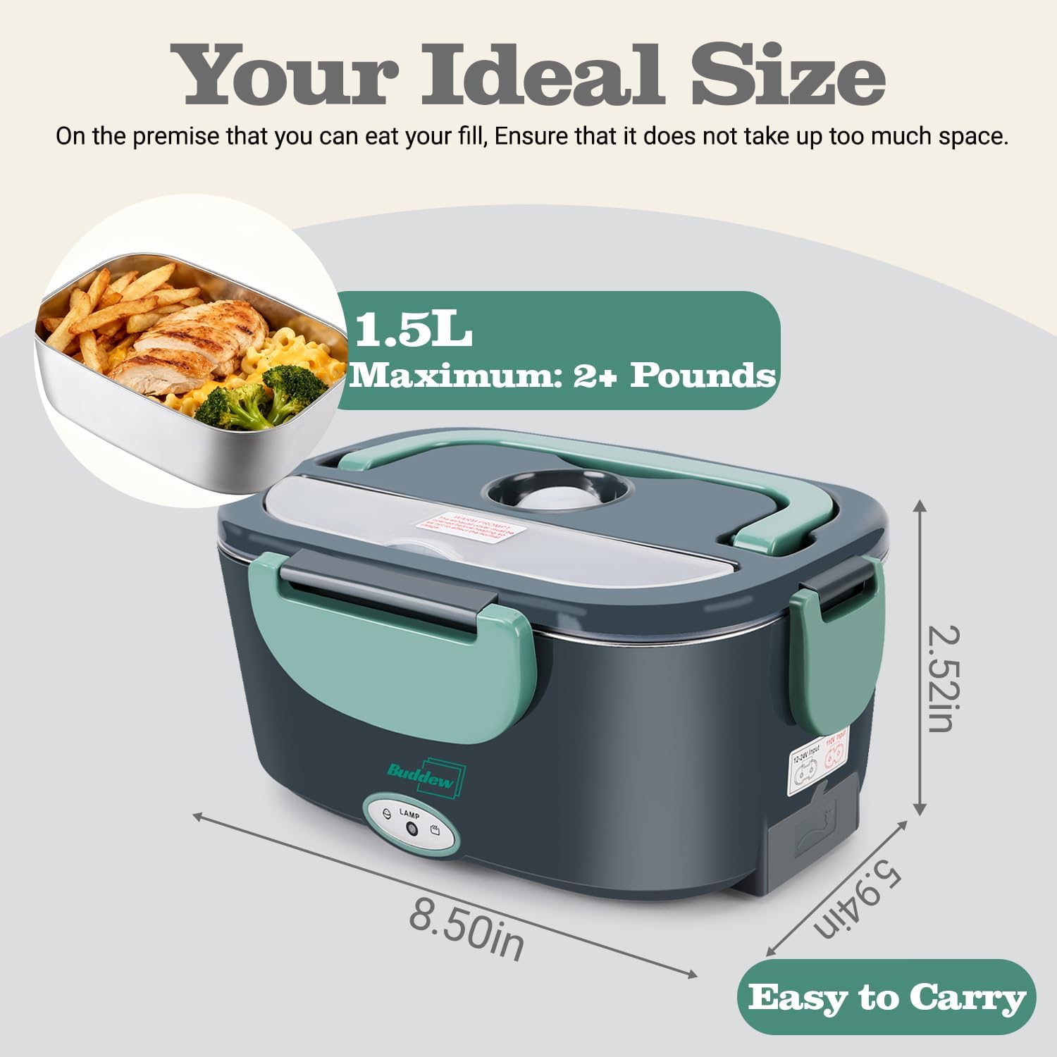 Portable Heated Lunch Box