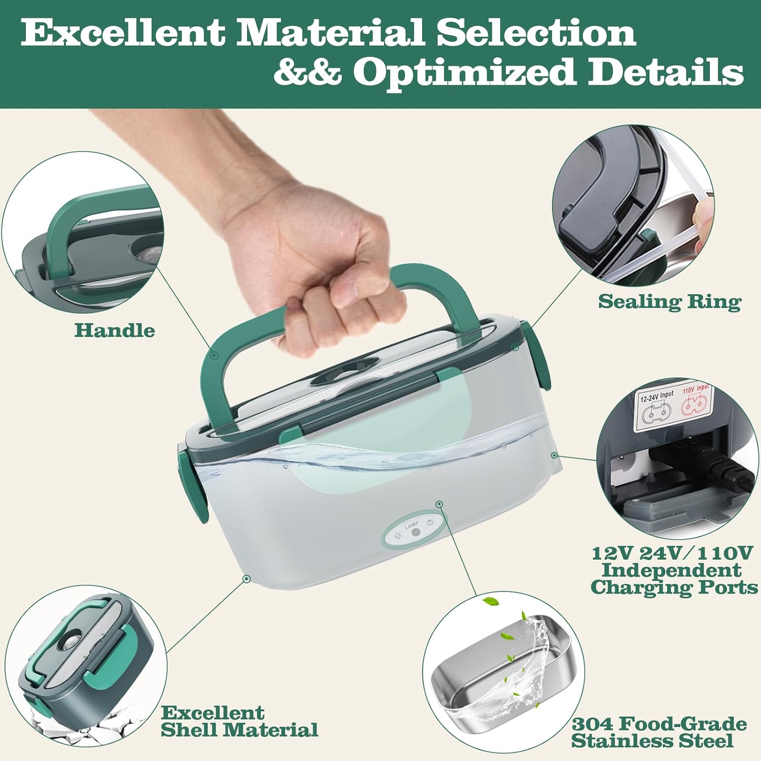 Portable Heated Lunch Box